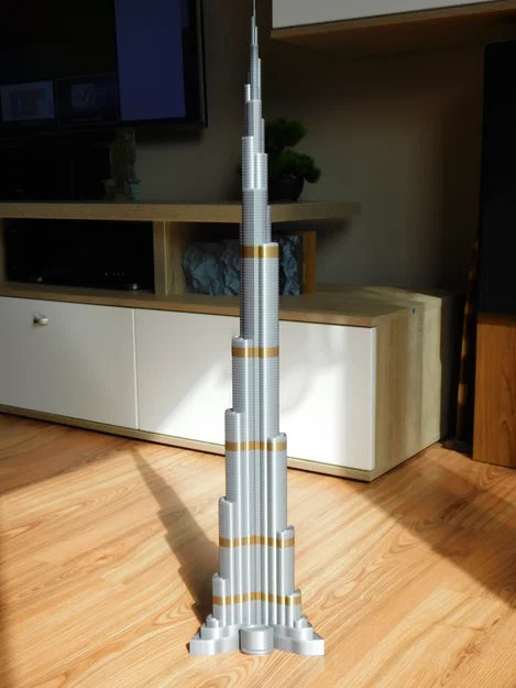 Burj Khalifa cao 828mm, siêu chi tiết, tỷ lệ 1:1000 – 3D model - Image 16