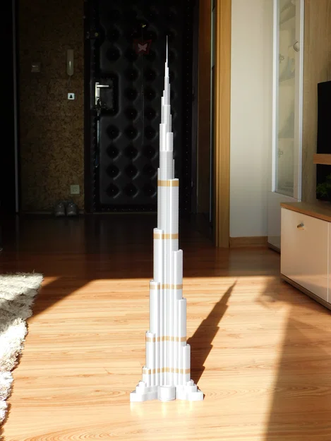 Burj Khalifa cao 828mm, siêu chi tiết, tỷ lệ 1:1000 – 3D model - Image 17