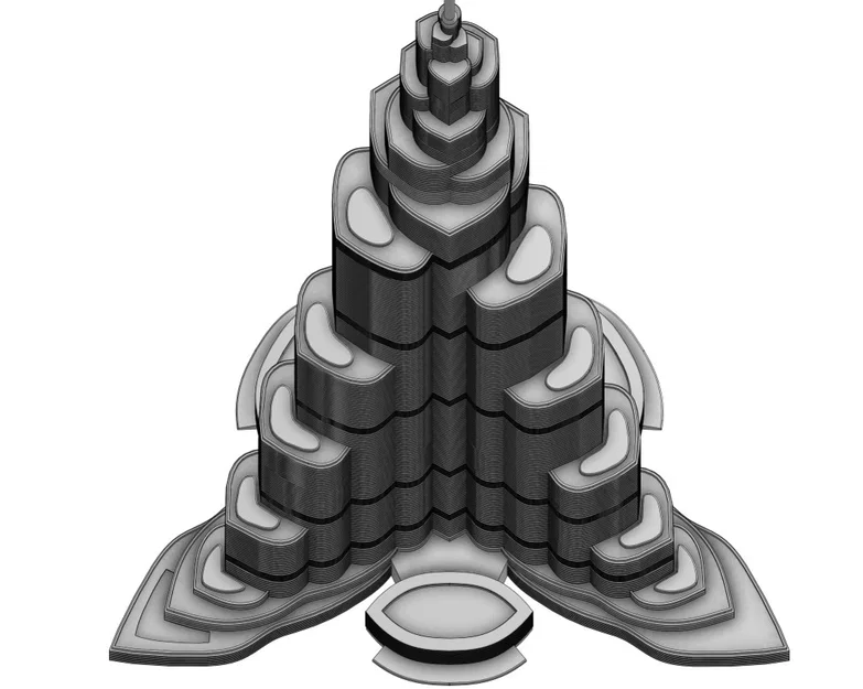 Burj Khalifa cao 828mm, siêu chi tiết, tỷ lệ 1:1000 – 3D model - Image 20