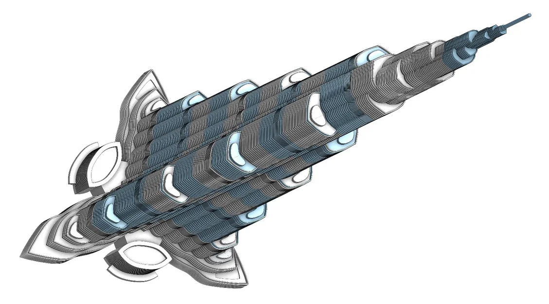 Burj Khalifa cao 828mm, siêu chi tiết, tỷ lệ 1:1000 – 3D model - Image 22