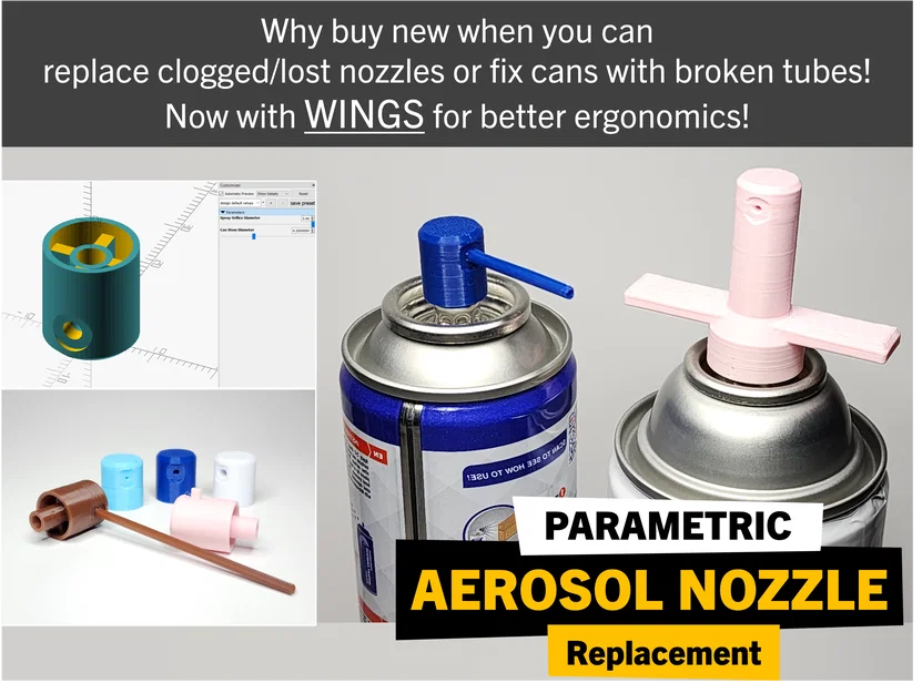 Đầu phun bình xịt aerosol thay thế dạng tham số (Parametric) - Image 1