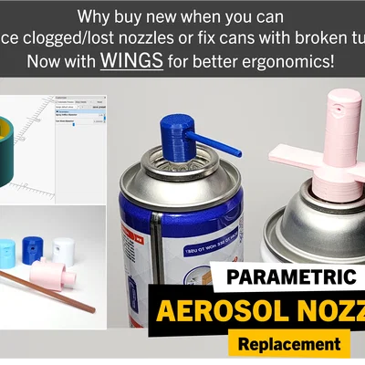 Đầu phun bình xịt aerosol thay thế dạng tham số (Parametric)