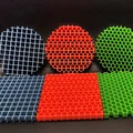 Mẫu in 3D đế lót ly họa tiết trái tim và lưới (Honeycomb Grid) - Thumbnail 4