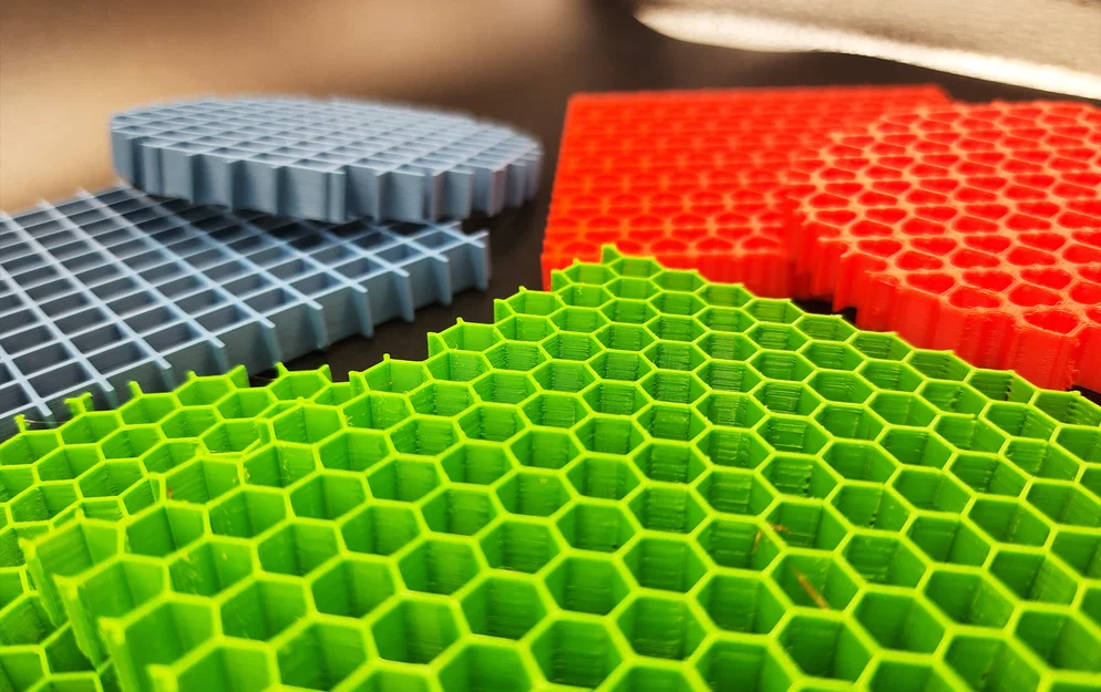 Mẫu in 3D đế lót ly họa tiết trái tim và lưới (Honeycomb Grid) - Image 8