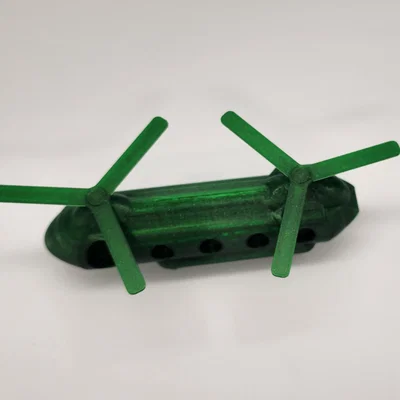 Mô hình trực thăng Chinook 3 cánh quạt - In 3D không cần Support