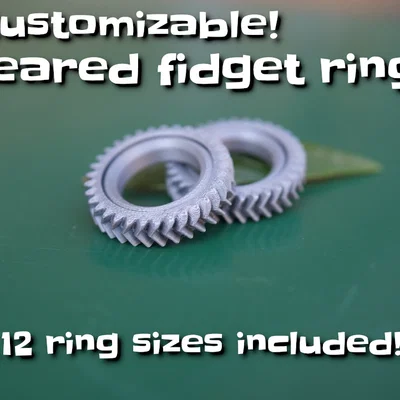 Nhẫn fidget bánh răng print-in-place
