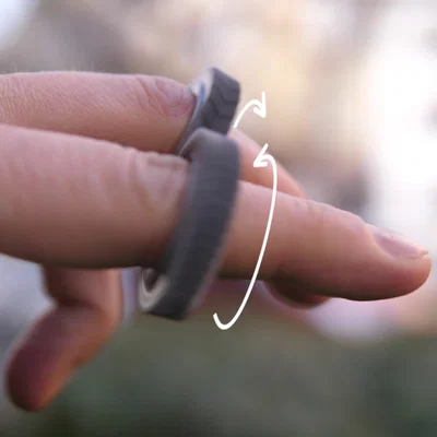 Nhẫn fidget bánh răng print-in-place