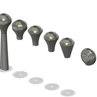 Bộ sưu tập chuôi kiếm (Pommel) đa dạng cho kiếm huấn luyện 3D