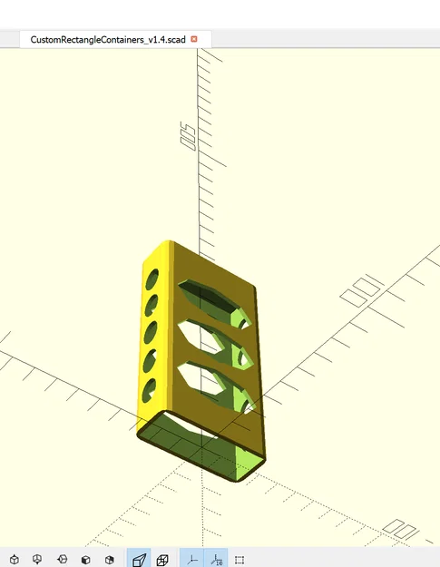 Vỏ/khay chứa parametric OpenSCAD, lỗ cutout nhẹ tuỳ chỉnh (HSW Honeycomb Storage Wall) - Image 1