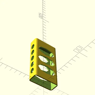 Vỏ/khay chứa parametric OpenSCAD, lỗ cutout nhẹ tuỳ chỉnh (HSW Honeycomb Storage Wall)