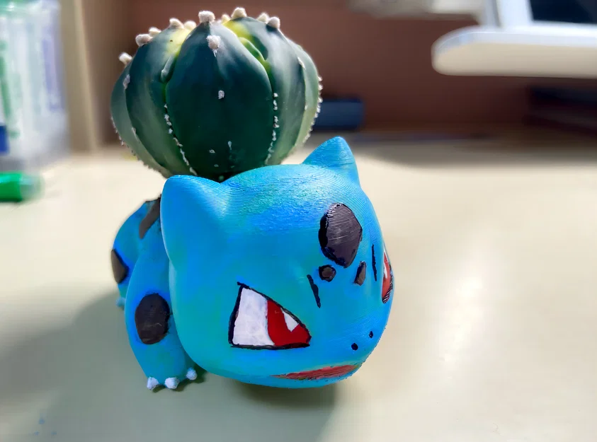 Chậu trồng cây hình Bulbasaur đáng yêu cho máy in 3D - Image 1