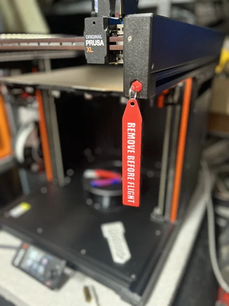 REMOVE BEFORE FLIGHT - Thẻ cờ tag móc khóa/treo giữ cho Prusa XL - Image 2
