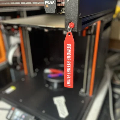 REMOVE BEFORE FLIGHT - Thẻ cờ tag móc khóa/treo giữ cho Prusa XL