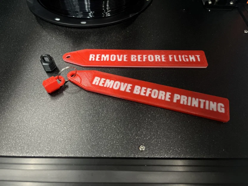REMOVE BEFORE FLIGHT - Thẻ cờ tag móc khóa/treo giữ cho Prusa XL - Image 4