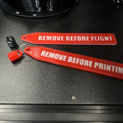 REMOVE BEFORE FLIGHT - Thẻ cờ tag móc khóa/treo giữ cho Prusa XL