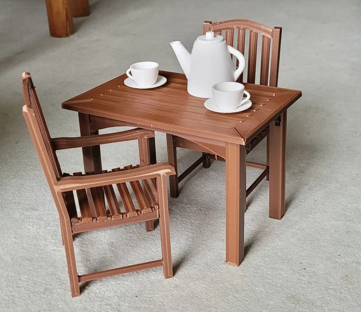 Bàn gỗ chân thật (Realistic wooden table) - Image 2