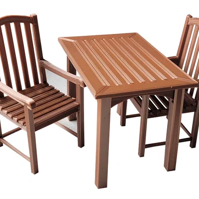 Bàn gỗ chân thật (Realistic wooden table)