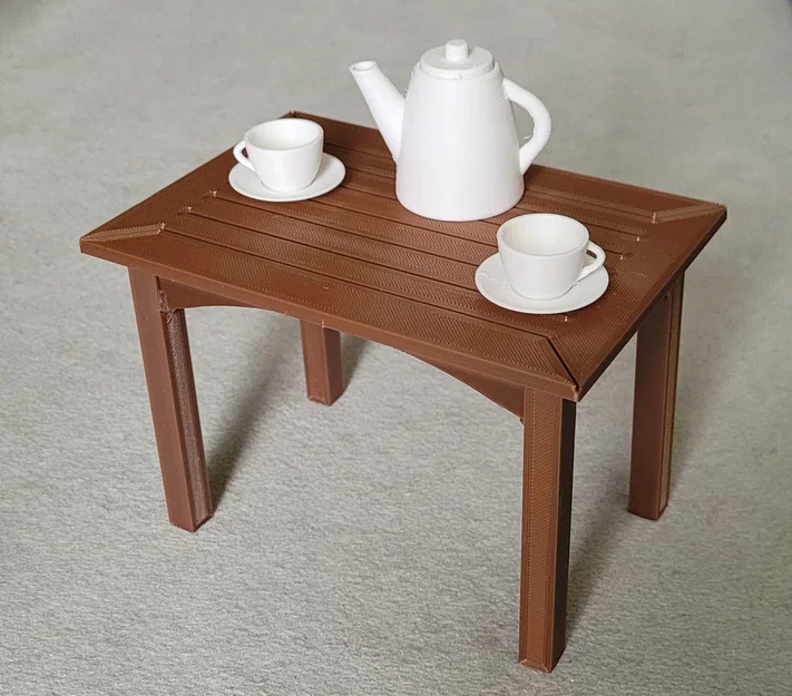 Bàn gỗ chân thật (Realistic wooden table) - Image 4