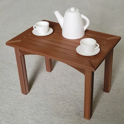 Bàn gỗ chân thật (Realistic wooden table)