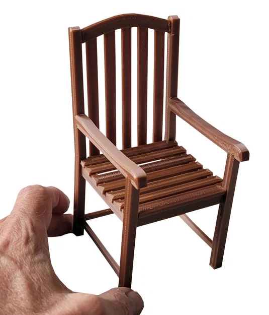 Ghế gỗ chân thực (Realistic wooden chair) - Image 1