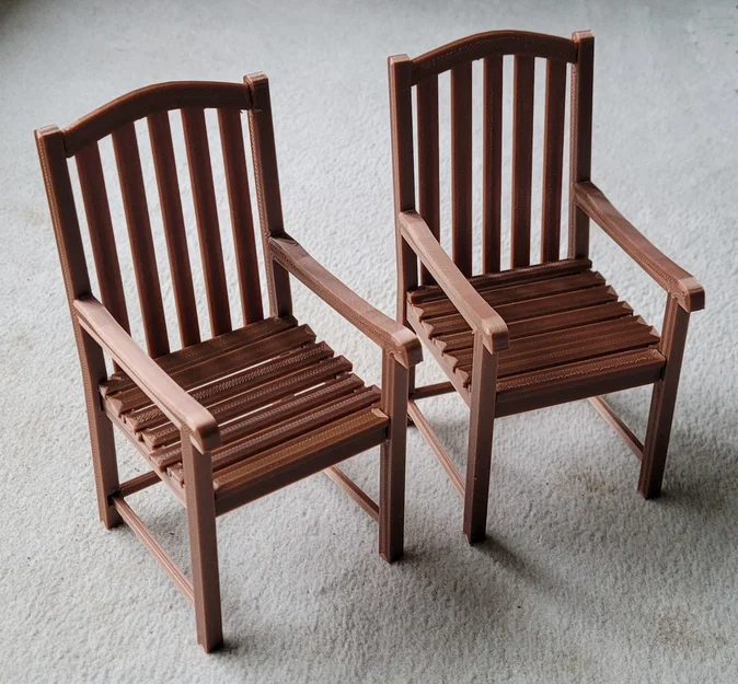 Ghế gỗ chân thực (Realistic wooden chair) - Image 2
