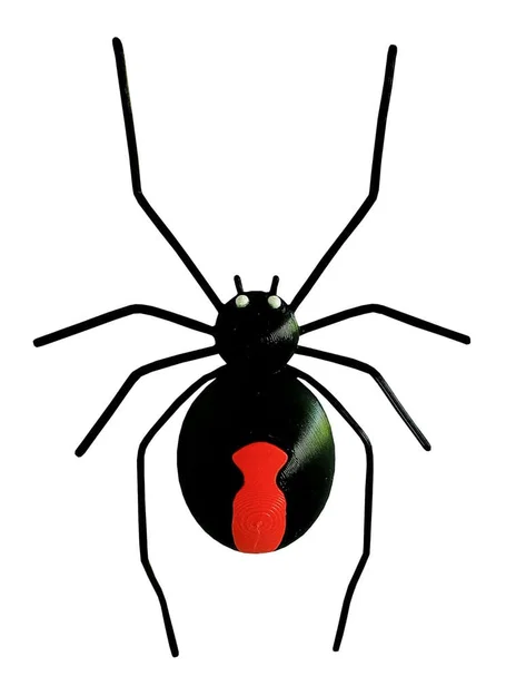 Nhện Redback (nhện lưng đỏ) – mô hình in 3D trang trí Halloween - Image 1