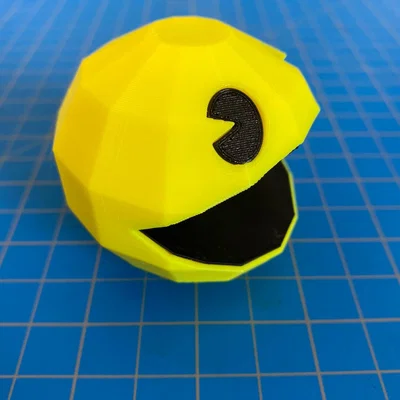 Pac-Man (Low poly style) – Pac-Man low poly tách phần in đa màu