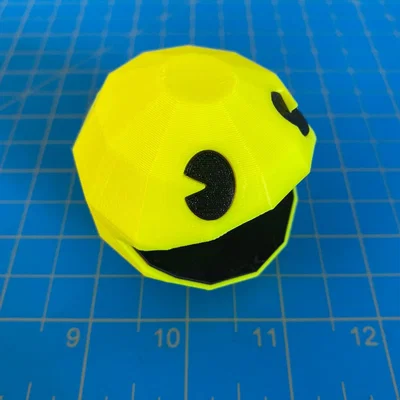 Pac-Man (Low poly style) – Pac-Man low poly tách phần in đa màu