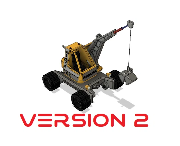 Xe Bán Tải Cần Cẩu Màu Vàng (Yellow Pickup Crane) Version 2 - Image 1