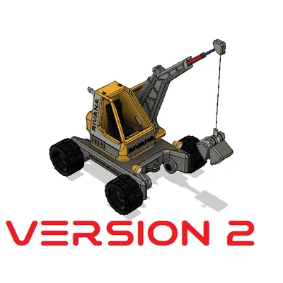 Xe Bán Tải Cần Cẩu Màu Vàng (Yellow Pickup Crane) Version 2