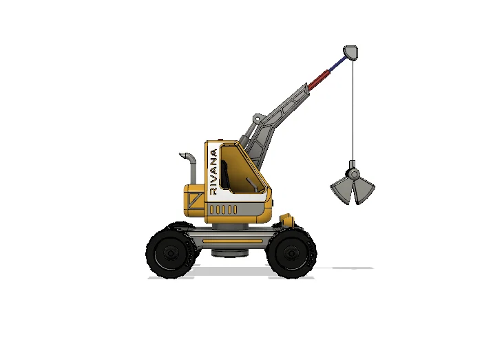 Xe Bán Tải Cần Cẩu Màu Vàng (Yellow Pickup Crane) Version 2 - Image 5