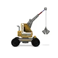 Xe Bán Tải Cần Cẩu Màu Vàng (Yellow Pickup Crane) Version 2 - Thumbnail 5