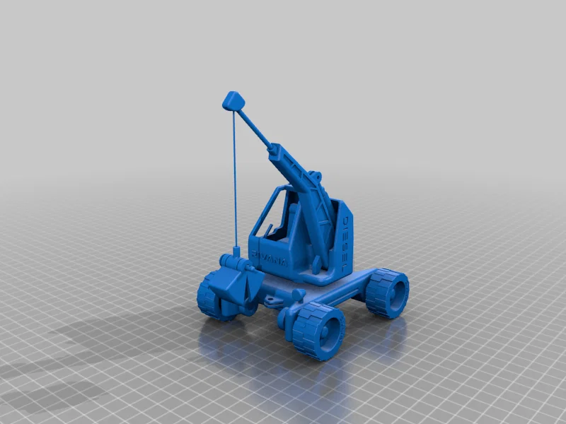 Xe Bán Tải Cần Cẩu Màu Vàng (Yellow Pickup Crane) Version 2 - Image 7
