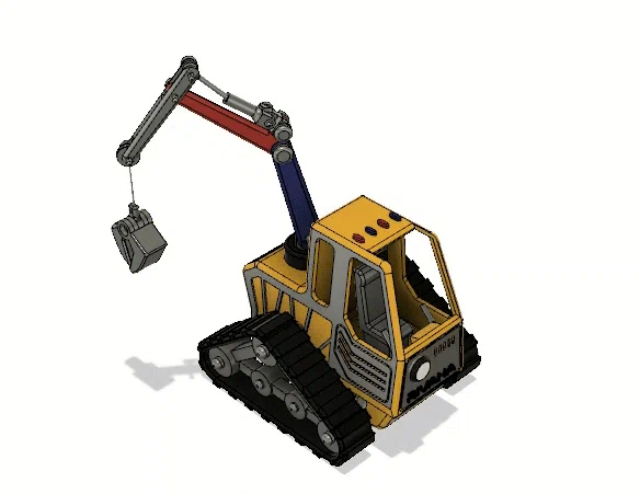 Xe cẩu teleporter địa hình màu vàng, có chuyển động - Image 1