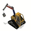 Xe cẩu teleporter địa hình màu vàng, có chuyển động - Thumbnail 1