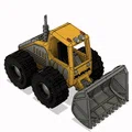 Xe Ủi Màu Vàng Có Chuyển Động (Yellow Bulldozer with Movements) - Thumbnail 1
