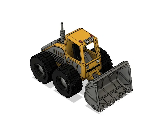 Xe Ủi Màu Vàng Có Chuyển Động (Yellow Bulldozer with Movements) - Image 2
