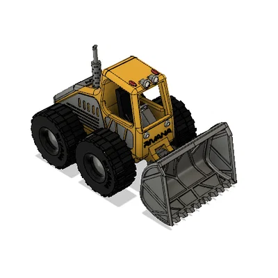 Xe Ủi Màu Vàng Có Chuyển Động (Yellow Bulldozer with Movements)