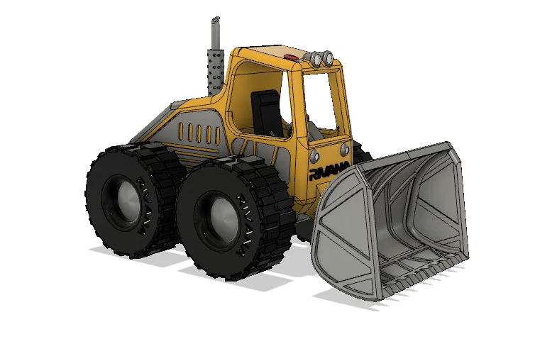 Xe Ủi Màu Vàng Có Chuyển Động (Yellow Bulldozer with Movements) - Image 3