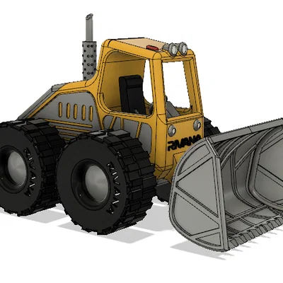 Xe Ủi Màu Vàng Có Chuyển Động (Yellow Bulldozer with Movements)