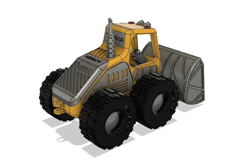 Xe Ủi Màu Vàng Có Chuyển Động (Yellow Bulldozer with Movements) - Image 4