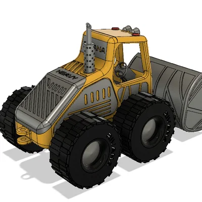 Xe Ủi Màu Vàng Có Chuyển Động (Yellow Bulldozer with Movements)