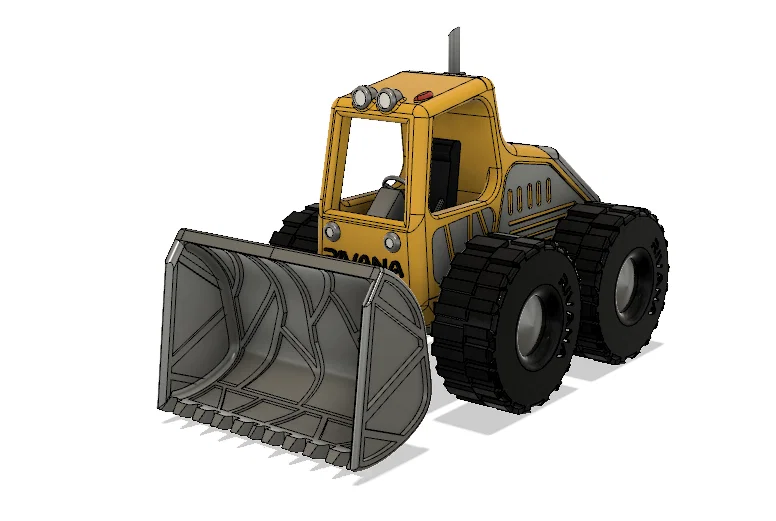 Xe Ủi Màu Vàng Có Chuyển Động (Yellow Bulldozer with Movements) - Image 6