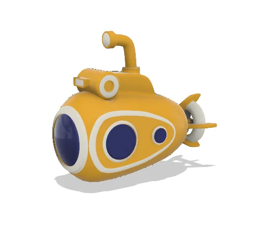 Mô hình tàu ngầm vàng (Yellow Submarine) in 3D đẹp mắt - Image 3