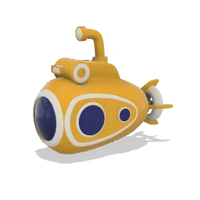 Mô hình tàu ngầm vàng (Yellow Submarine) in 3D đẹp mắt