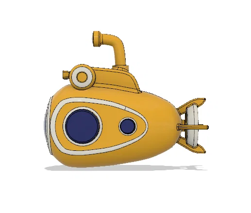 Mô hình tàu ngầm vàng (Yellow Submarine) in 3D đẹp mắt - Image 5