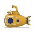 Mô hình tàu ngầm vàng (Yellow Submarine) in 3D đẹp mắt - Thumbnail 5