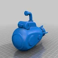 Mô hình tàu ngầm vàng (Yellow Submarine) in 3D đẹp mắt - Thumbnail 6