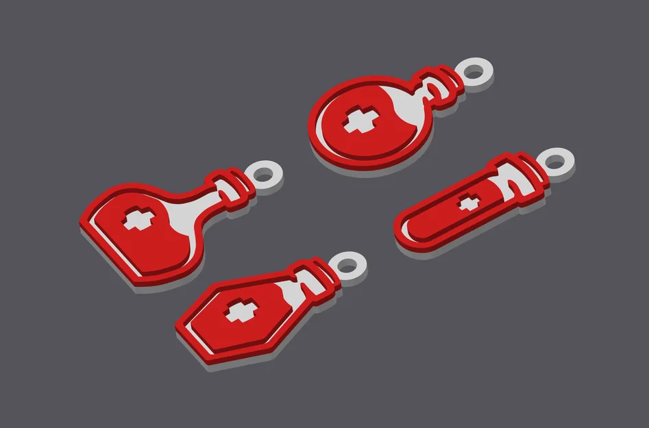 Móc khóa token Health Potion cho DnD (remix) - Image 2