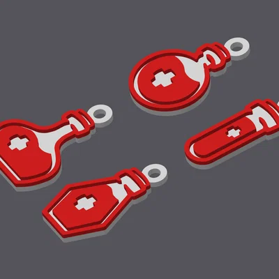 Móc khóa token Health Potion cho DnD (remix)
